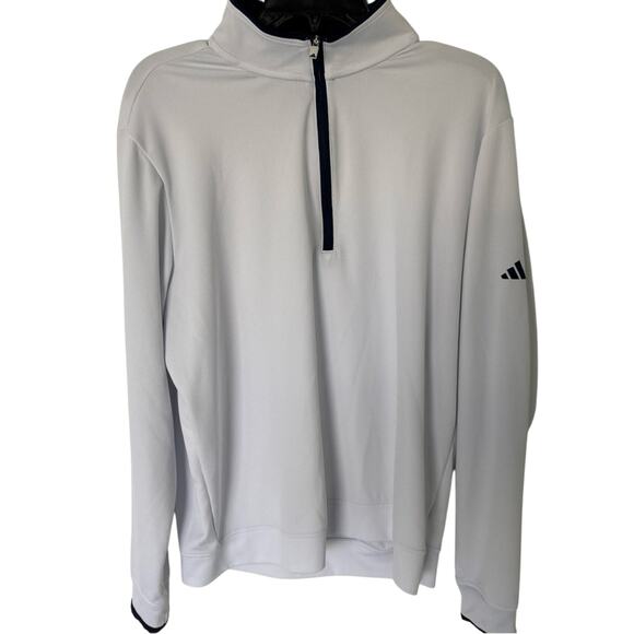 Adidas Lightweight Men's White Half-Zip size L - Picture 1 of 5